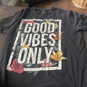 Black good vibes only shirt